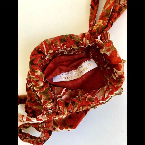 cosmetic bag Burn out velvet chain detail 6x8” or Tarotcards jewelry, etc. - Picture 7 of 16